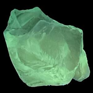 Satin Blue Translucent Art Glass Cullet Glowing Manganese Slag Glass‎ #5GM44